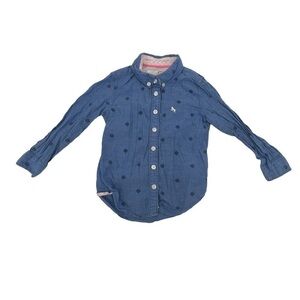 H&M Label Of Graded Goods Blue Button Up Collared Shirt Size 1 1/2-2 Years Boy's